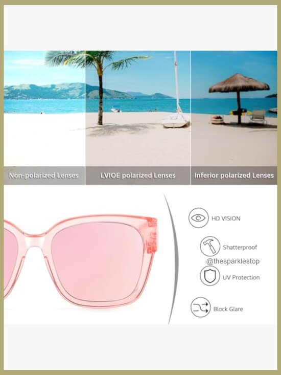 2 Pack Polarized Fit Over Sunglasses Oversized Square UV Protection main image 5